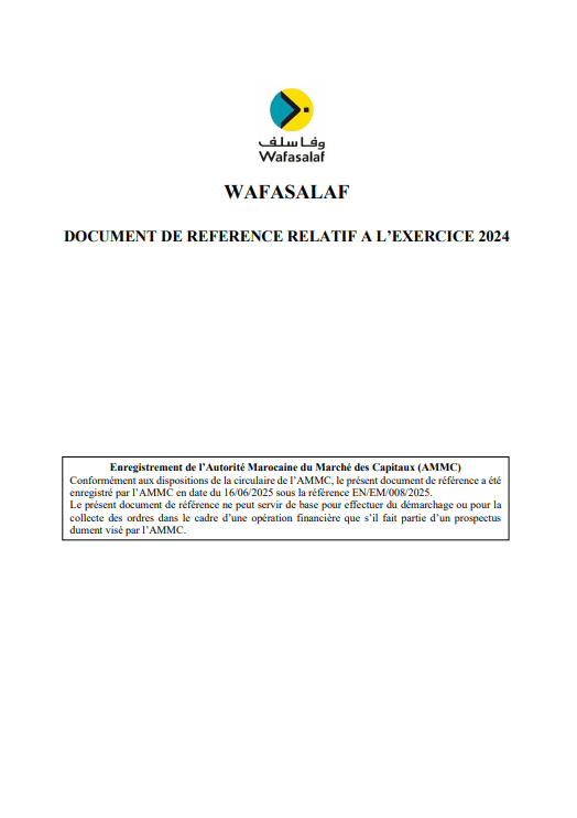 DOCUMENT DE REFERENCE RELATIF A L’EXERCICE 2024