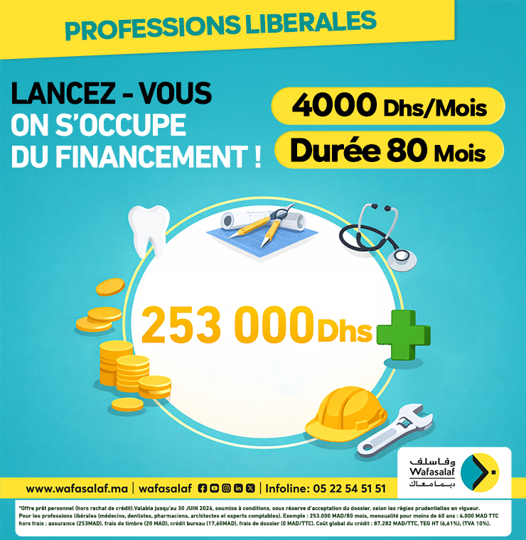 Financement de 253 000 DH pour concrétiser vos ambitions !