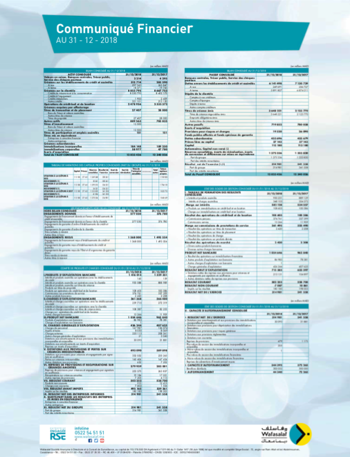 Rapport financier semestriel au 31-12-2018