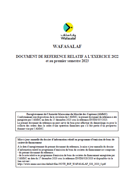 Document de référence relatif à l'exercice 2022 et au premier semestre 2023