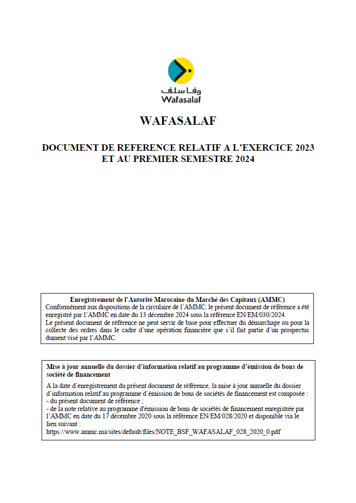 DOCUMENT DE REFERENCE RELATIF A L’EXERCICE 2023 ET AU PREMIER SEMESTRE 2024
