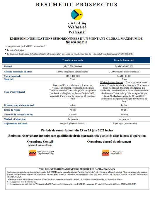 Résumé du prospectus de EOS en Français