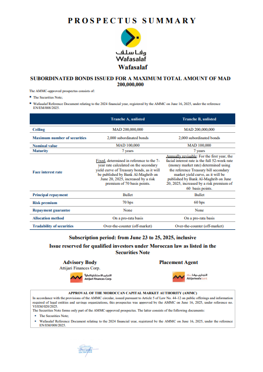 Résumé du prospectus de EOS en Anglais